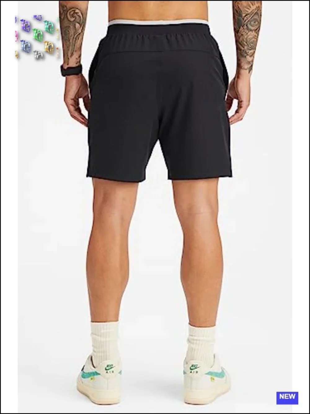 Fabletics Men's Ultra Lightweight 4-Way Stretch Sweat-Wicking Athletic Shorts